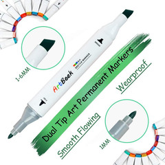 Alcohol Markers, 40 Coloring Markers for Adult Coloring Books No