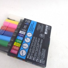 POSCA Water-Based Markers, 8 Assorted Colors, PC-3M, 0.9-1.3mm, New in Box