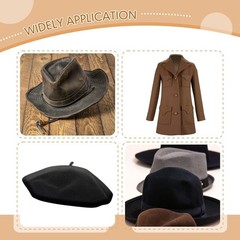 2 Pcs Horsehair Felt Hat Brush Kit Lint Brush With Cleaning Sponge Felt Cowboy
