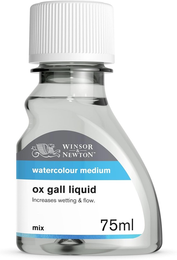 Winsor & Newton Watercolor Medium, Ox Gail Liquid, 75ml (2.5-oz) bottle
