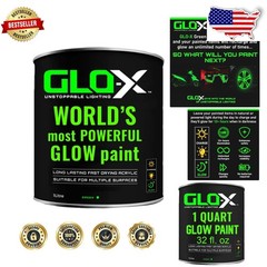 Pro Green Glow Acrylic Paint 34oz – UV Reactive, Waterproof, Long Lasting