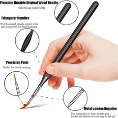 Premium Paint Brushes Set of 10 Miniature Extra Fine Detail Model Craft Nail Art