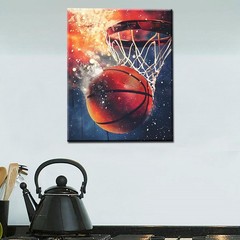 Tucocoo Sport of Basketball Paint by 16”x20”(Without Frame), Artwork-01