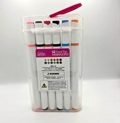 Creative Expert Dual Tip Markers 12 Colors Water-Based Non-Toxic