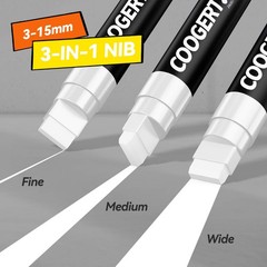 Jumbo Poster Markers White Acrylic Paint Wide Tip Permanent Writing Pens 3Pcs…