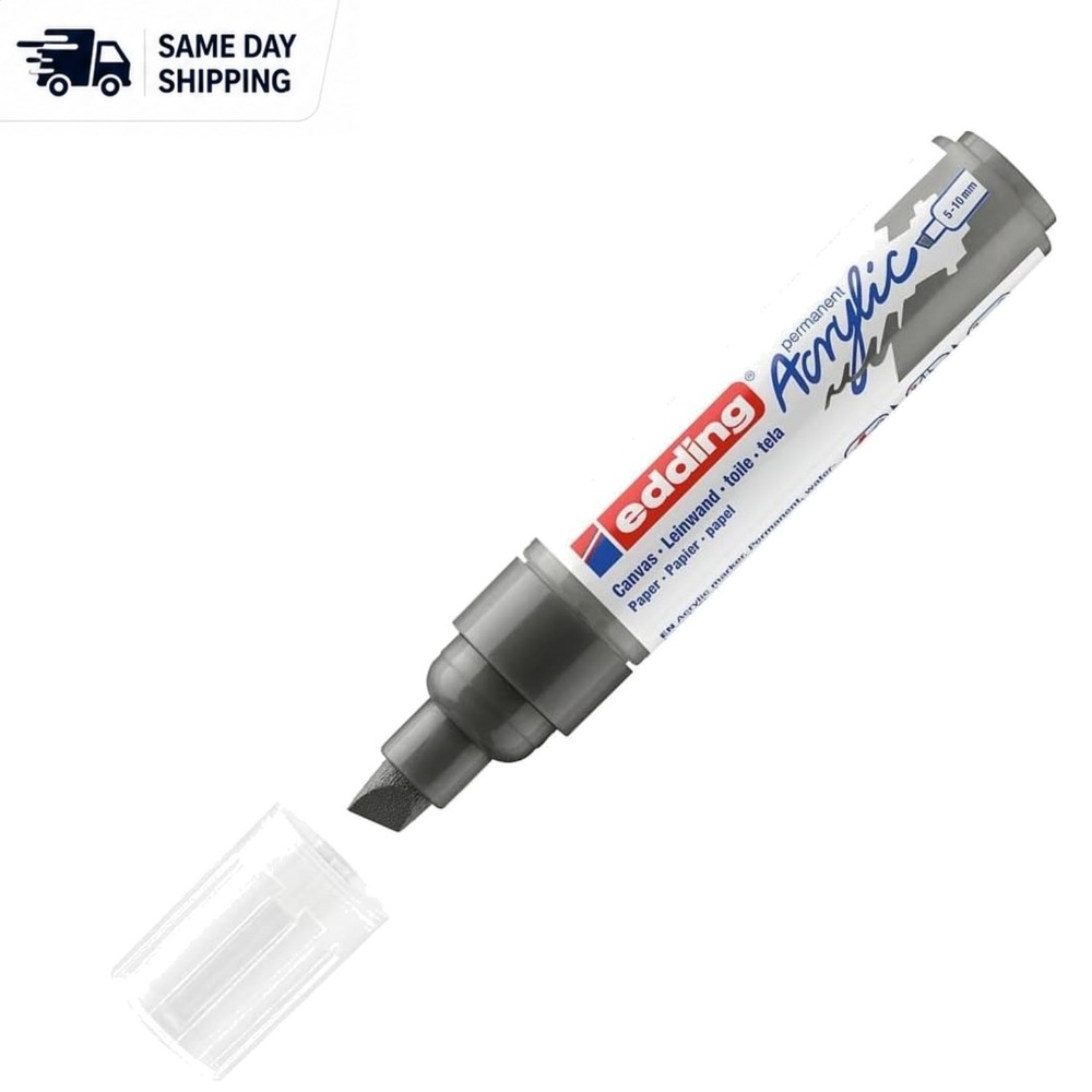 Anthracite Acrylic Marker – Wide Tip for Canvas, Paper & Wood Art