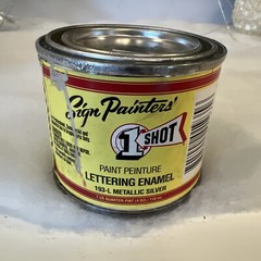 Sign painters 1 Shot – Paint Peinture- Lettering Enamel 193-L Silver 1/4 Pint