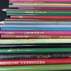 Vintage Lot Of 31 Artists Coloring Pencils Used Multi- Brands @1187