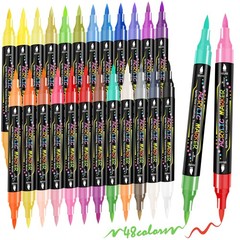 WINSONS 72 Colors Dual Tip Acrylic Paint Pens Markers 36 Set Permanent Acryli…