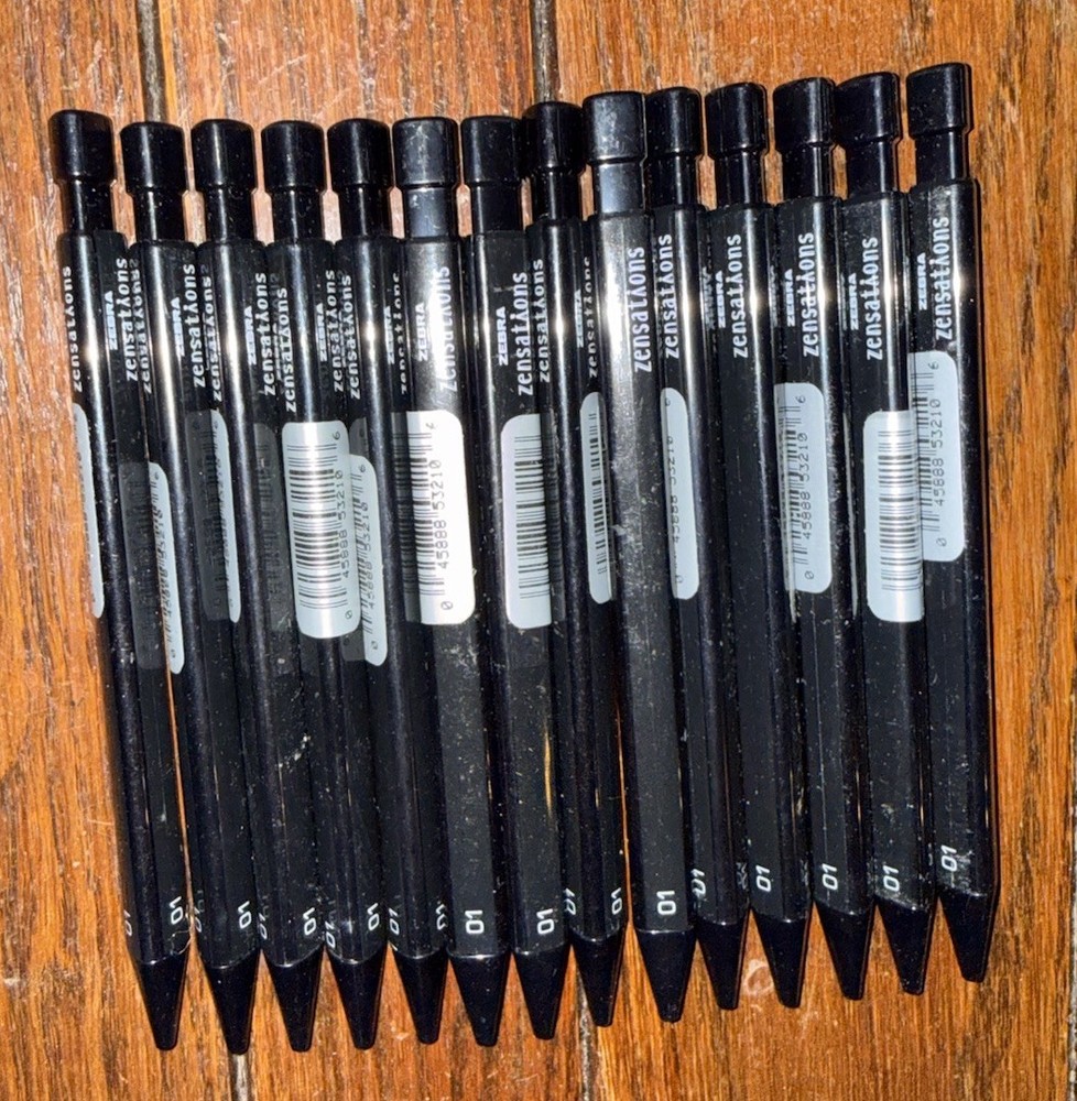 Zebra Zensations 01 Black Colored Pencil Set Of 14