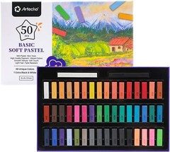 Artecho 50pcs Soft Pastels, 48 Colors 50 Count (Pack of 1), Multicolor