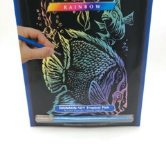 Engraving Art Rainbow Tropical Fish 101 Kit 5″ x 7″ New Unopened Free Shipping