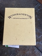 Windsor & Newton Vintage Oil Paint Set of 3 In Box Blue Hue/Indian Red/Lemon