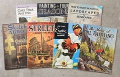 LOT OF 7 Walter T Foster How To Paint Draw Vintage Landscape Butterfly Art Books