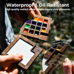 Premium Mini Watercolor Paint Set with Travel Accessories for Art Enthusiasts
