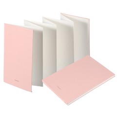 7.5×5.2″ Concertina Sketchbook Watercolor Notebook, Pink