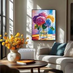 Hydrangea Diamond Art Kits for Adults,Diamond Painting Kits for Adults Beginnee,
