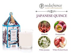 Seda France Classic Toile Japanese Quince Mini Pagoda Candle 2 ounce, White