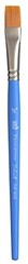 Select Artiste Flat Wash Brush, Synthetic, Short Size 1/2 inch Princeton Blue
