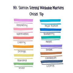 Scented Washable Markers Chisel Tip Assorted Colours 36 Count