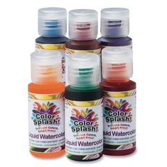Color Splash! Liquid Paint, 6 Vivid Colors, 1-oz Drip-Dispense Bottles, For A…