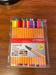 Stabilo 30 Point 88 Fineliner Markers Only Tested Never Used