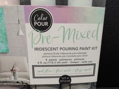 American Crafts Color Pour Pre Mixed Iridescent Paint Kit 4 Pcs Opal Flux