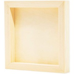 Bright Creations 6 Pack Unfinished Wood Canvas Boards for Painting, 6×6 Square