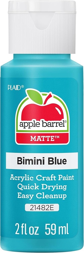 Apple Barrel Acrylic Paint 21482, Bimini Blue, for Wood Paper, Canvas, Styrofoam