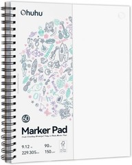 Ohuhu Double-Sided Marker Pads Art Sketchbook Bleedproof – 9×12, Cool White