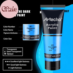 Glow in the Dark Paint 6 Colors, 120 Ml / 4 Oz Acrylic Paint for Decoration, Art