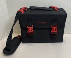 Arteza Real Brush Pens 93 Markers Black & Red Case with Handle & Strap