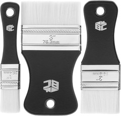 Bates- Flat Paddle Paint Brush Set, 3 Pack, 1″/2″/3″ Nylon Bristles | Scale