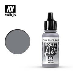 Vallejo 71072 Model Air Gunmetal (Metallic) Acrylic Paint 17ml – US