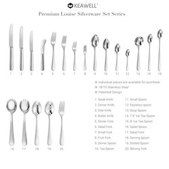 Premium 7″ Louise Soup Spoons, 18/10 Stainless Steel, Dishwasher Safe () 4