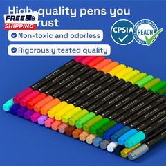 36 Precision Dual Tip Acrylic Paint Markers Paint Pens Set with Dot & Fine Tips
