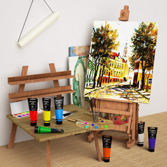 GOTIDEAL Acrylic Paint Titanium White Tubes(120Ml, 4.1 Oz) Non Toxic Non Fading,