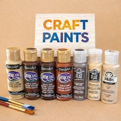 Decor Art FolkArt Craft Acrylic Paint Lot of 7 Paint Art Cycle DIY Projects