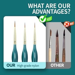 6Pcs Extra Fine Detail Brushes for Model Miniature Painting and Also Acrylic …