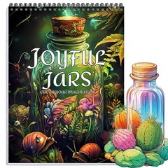 Coloring Book for Adults Relaxation, 24 Pages Adult Joyful jars