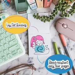 Adult Mini Coloring Book – Pocket Size 3”x 3” Travel Coloring Book, Thick No…
