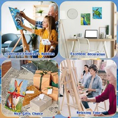 Tinlade 12 Pcs 7.9 x 9.8 Inch Pre Drawn Canvases for Animal Style, White