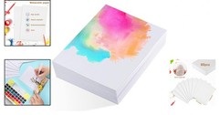 60 Sheets Watercolour Paper Bulk, 140 lb/300 GSM Cotton Cold Press Water Colo…