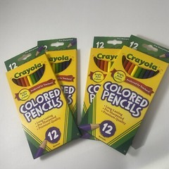 Crayola Bright Bold Colored Pencils Assorted Color 12 ct Lot of 4 New In Pack