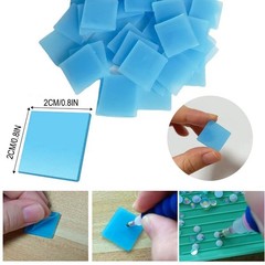 60 Pcs Painting Glue Clay Wax for DIY Diamonds Art 0.8 x inches, Blue