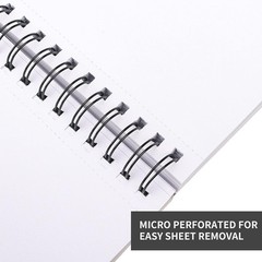 FIXSMITH 5.5″X8.5″ Sketch Book | 100 Sheets (68 5.5″x8.5″-1 Pack, Black