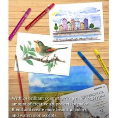 MUNGYO Watercolor Crayons Professional Crayons 36 Colors Premium Crayon Sticks