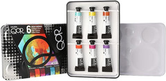 Qor High Chroma 6 Set by , 6 X 5 Ml Tubes, Professional Watercolor Paint Set