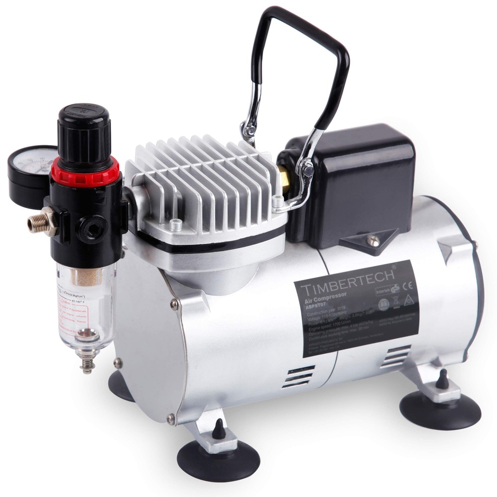 Airbrush Compressor with Cool-Down Fan ABPST07 Powerful 1/6hp Portable Quiet …