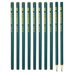 Green Hexagon Pencils 10pcs 2B Graphite Pencils Wood Pencils Double-Ended